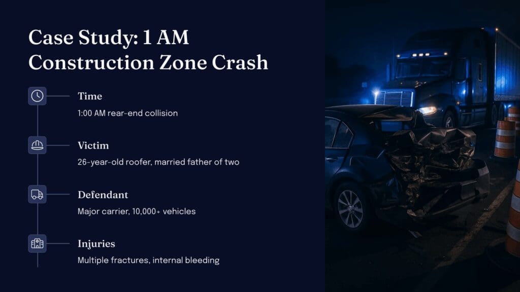 a car crash with a damaged car